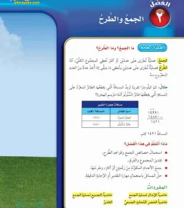 حل كتاب رياضيات ثالث ابتدائي الفصل الاول